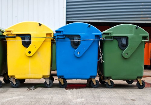 Rubbish removal waste collection and sorting in a clean residential setting