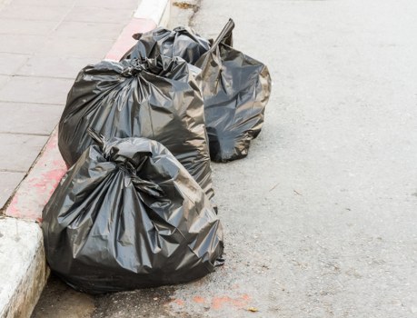 Commercial waste clearance service operating in a London street