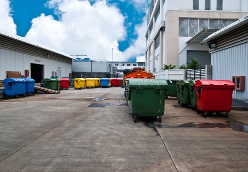 Clean London street supported by council waste collection