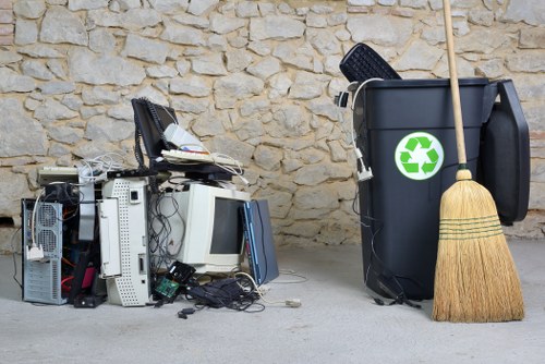 Professional furniture clearance in London with bulky items ready for collection