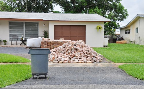 Sorted builders waste prepared for responsible disposal