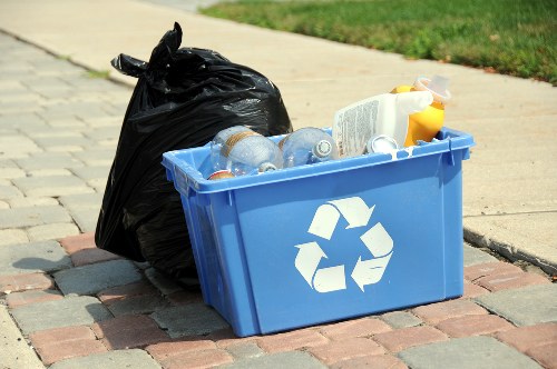 Food waste recycling in London with organic waste containers