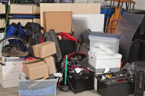 Bulky waste items prepared for council collection in London