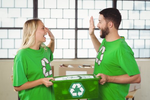 Sorted business waste streams ready for recycling in London